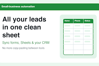 sync your google sheets with your lead forms and CRM
