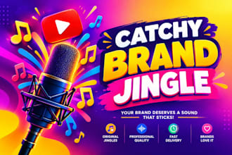 design a catchy sonic logo and brand jingle for youtube or startup