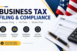 handle your US corporate tax income tax tax form 1120 and payroll tax filling