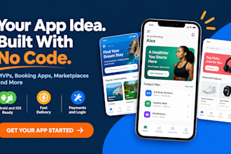 build your no code mobile app in bubble flutterflow or adalo