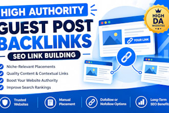 guest post high authority websites SEO link building high da guest post baclink