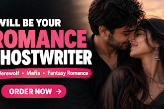 be your romance ghostwriter for werewolf mafia and fantasy ebooks