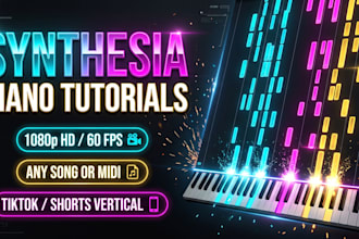 create synthesia piano tutorial video and custom piano arrangement