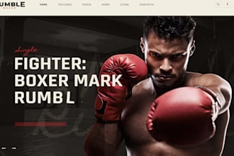 build wix boxing gym website martial arts website fight gym kickboxing website