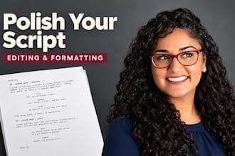 edit and format your screenplay movie script short film script or TV script