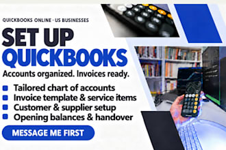 set up quickbooks online and invoicing for your new US service business