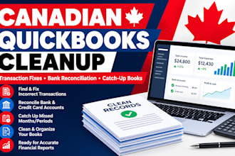 clean up quickbooks online books for canadian small business owners and firms