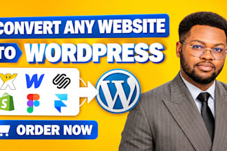 migrate wix, weebly, squarespace, webflow to wordpress using elementor