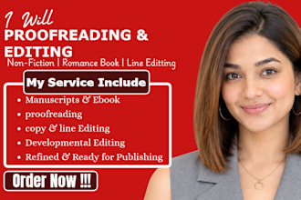 proofread and edit your fiction, nonfiction novel, manuscript and romance book