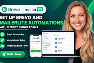 setup brevo and mailerlite automation with website signup form