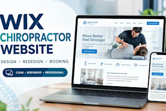 design and redesign wix chiropractor website, clinic website