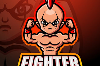 design awesome luxury fighter logo