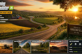 build custom farming simulator fs19 fs22 fs25 maps mods with field building road