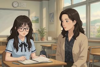 create japanese anime inspired, hand drawn video and 2d character animation