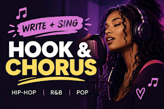 write and sing a catchy female hook and chorus for your song