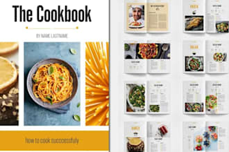 design cookbook cover and recipe book cover design