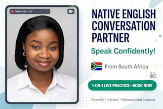 be your friendly native english conversation partner for speaking practice
