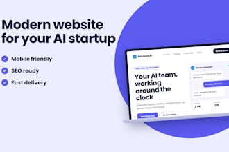 design a modern ai startup or ai agency website