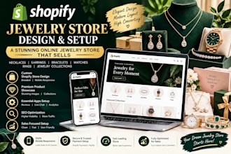 design jewelry shopify store jewelry website necklace wristwatch earrings store