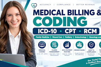 medical billing and icd 10 cpt coding rcm credentialing for healthcare, podiatry