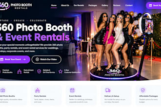 party rental website rental website event booking website photo booth website