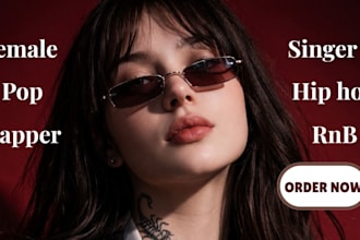 be your female vocalist singer for pop, rap, hip hop, music producer songwriter
