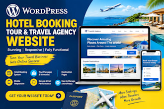 build a wordpress hotel booking tour and travel agency website