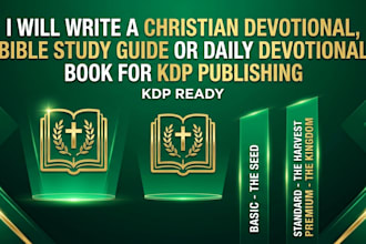 write christian devotional, bible study or daily devotional for KDP publishing