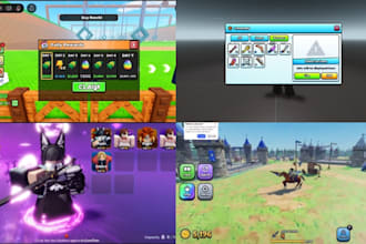 create eye catching roblox ui, button, hud, game user interface and UI animation