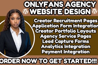build onlyfans agency website, modeling website that generates converting leads