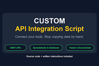 connect your apps with a custom API integration script