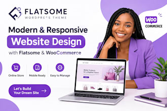 design flatsome wordpress website and woocommerce online store