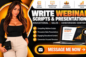 write webinar scripts sales webinar presentation educational conversion content