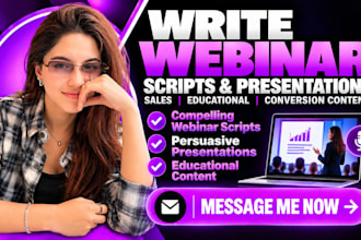 write webinar scripts sales webinar presentation educational conversion content