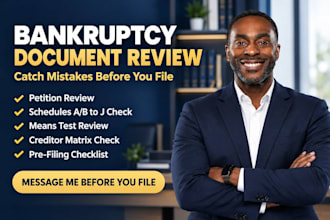 review your bankruptcy documents for errors before you file