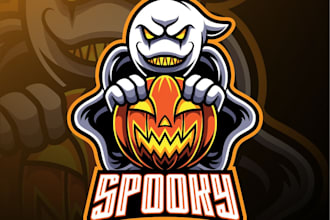 create modern luxury spooky logo