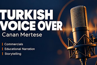 record a turkish voice over videos and business greetings