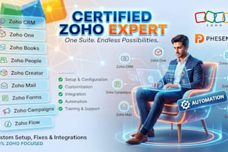 zoho one expert zoho CRM automation integration workflow zoho book mail people