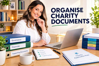 organise UK charity registration documents for a clearer application pack today