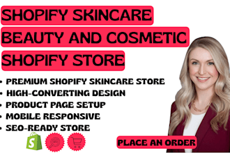 design skincare, beauty and cosmetics shopify store