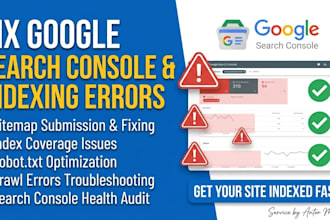 fix google search console and indexing errors for wordpress