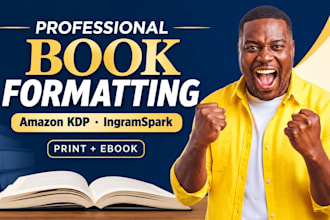 do expert book publish on your amazon kdp kindle book formatting, ingramspark