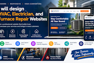design hvac website hvac installation electrician and furnace repair website