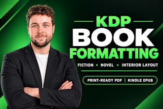 format fiction novel interior layout, KDP book design, print ready PDF