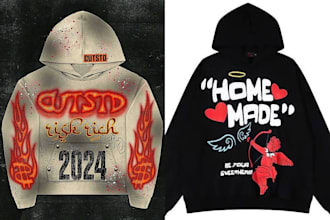 design custom hoodie graphics and streetwear apparel