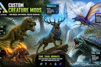 create custom ark survival evolved and ascended creature mods