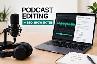 do professional podcast editing and write SEO show notes