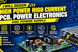 design high power high current pcb, power electronics and power supply