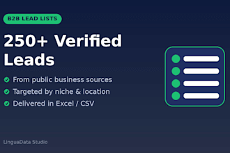 research targeted b2b leads and build a clean lead list