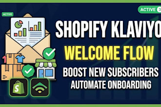 set up high converting shopify klaviyo welcome email automation flow